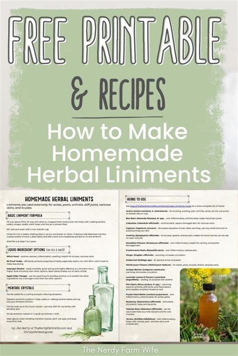 liniment for pregnant|How to Make Homemade Liniments (+printable, formula & recipes!).